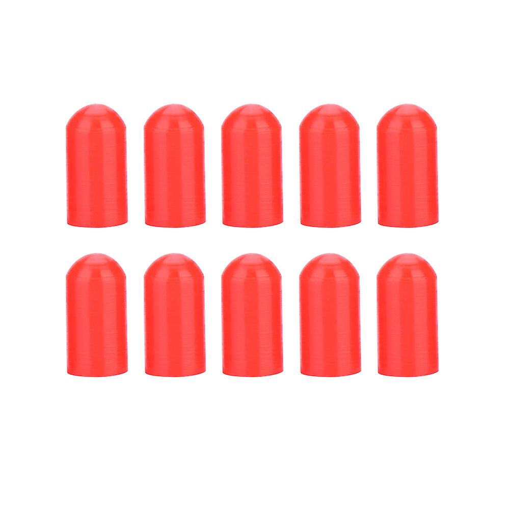 10 PCS Silicone Drumstick Silent Practice Tips Replacement Musical Instruments Accessory(Red)