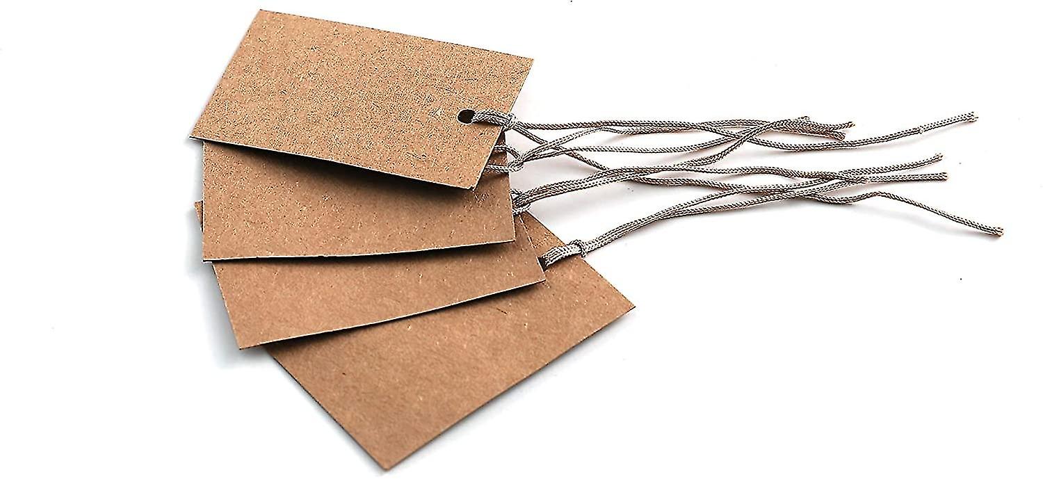 2x50ラージ/バフ(マニラ)張った134x67mmタグ/ネクタイ ラゲッジクラフトラベル(100)-eyzi