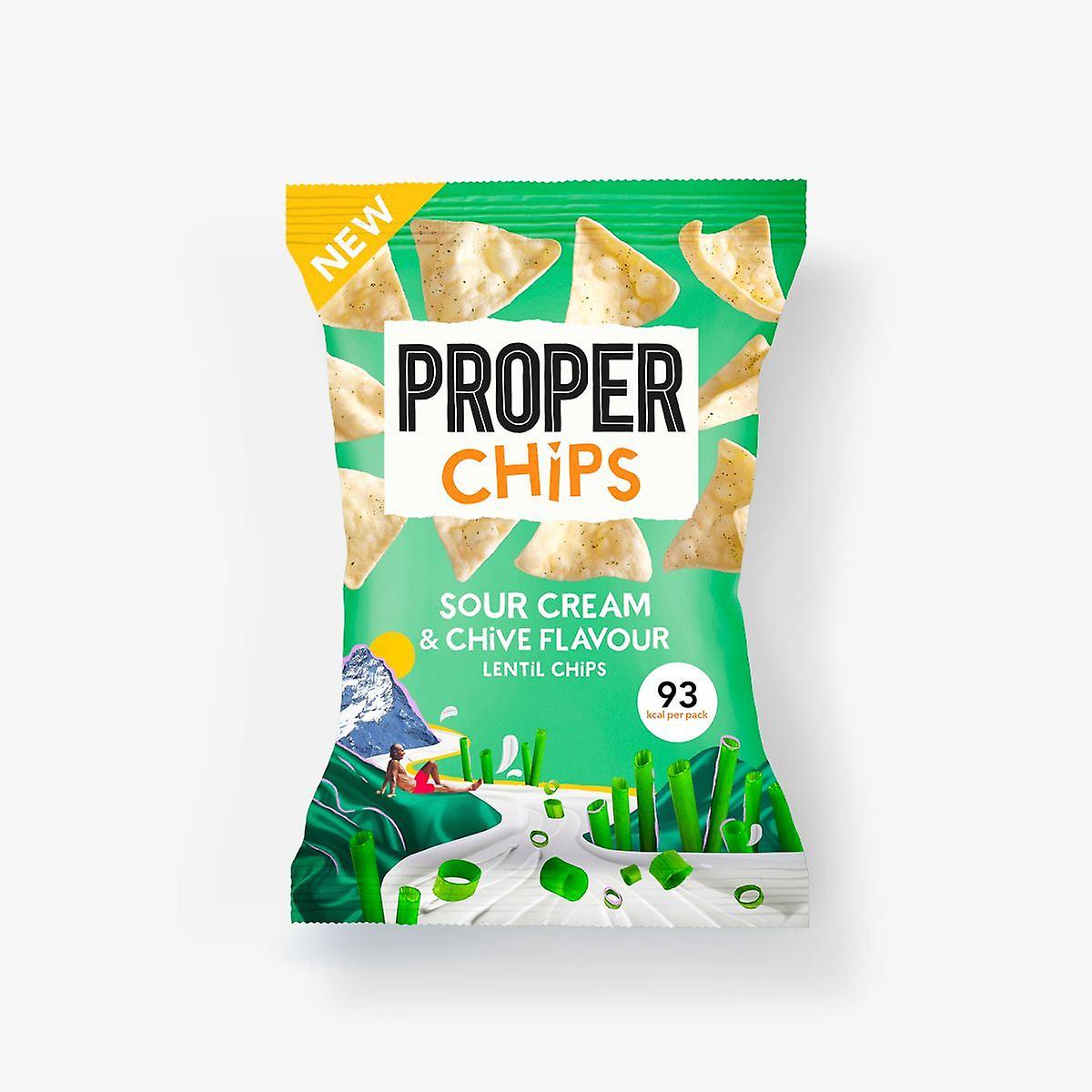 Properchips Sour Cream & Chives Lentil Chips 24g x20