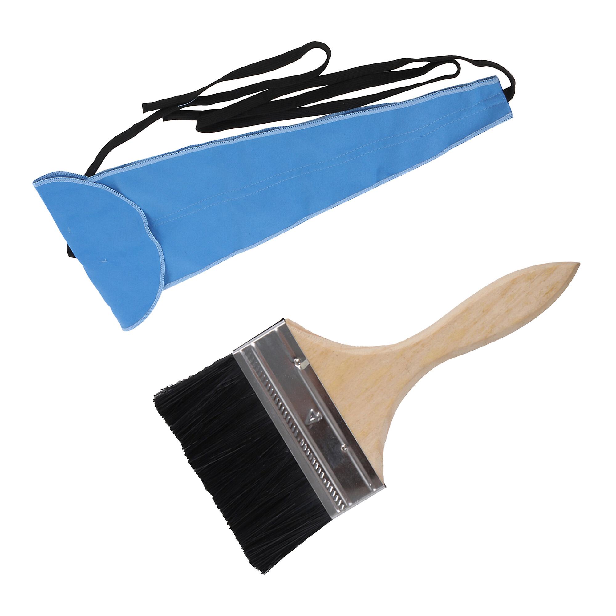 Professional Flat Paint Brush for Acrylic 4Inch Width with Cleaning Cloth