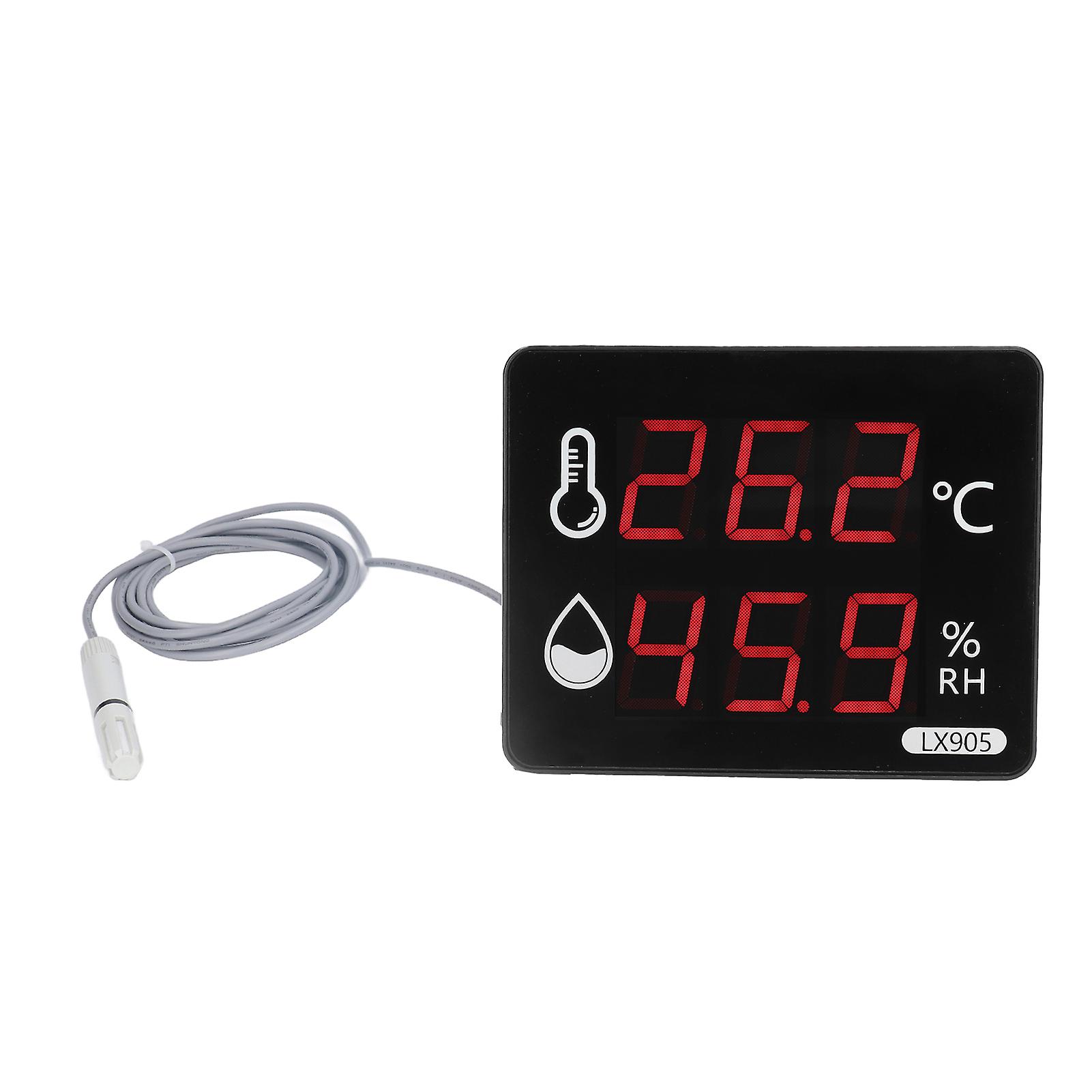 Temperature Humidity Sensor Gauge LED Digital Monitor Indicator Meter LX905‑C 100‑240V