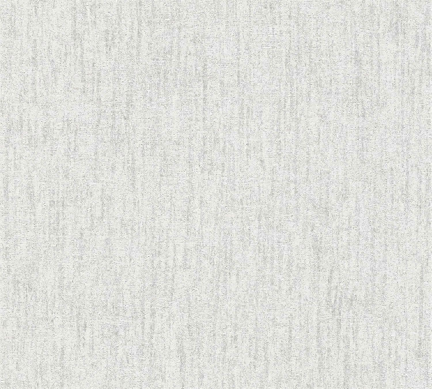 Uni kleuren behang Profhome 306461-GU vliesbehang hardvinyl warmdruk in reliëf licht gestructureerd in used-look glanzend crème wit 5,33 m2