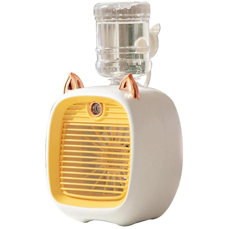 Portable Air Conditioner, USB Air Cooler Fan Rechargeable Mini Desktop Fan, 3 Speed Adjustable And H