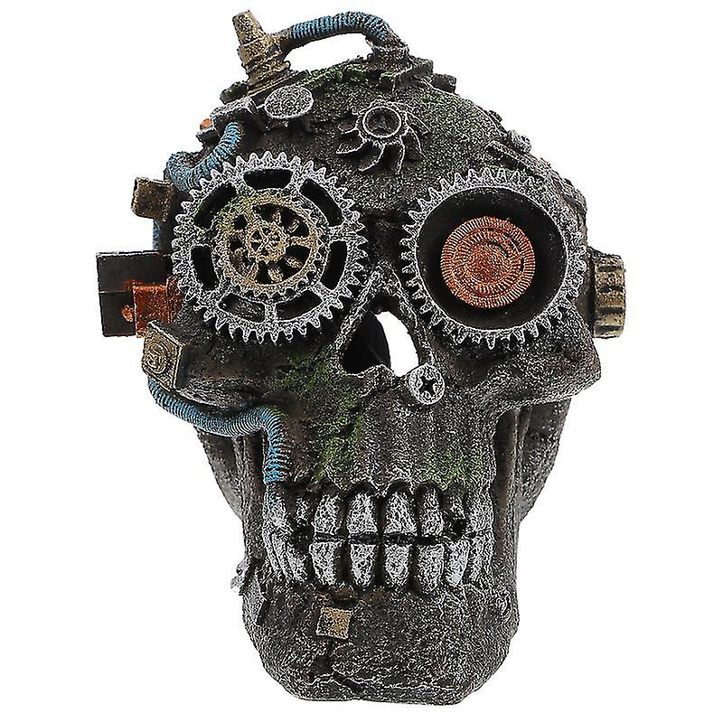 1pcs Aquarium Mechanical Skull Decor