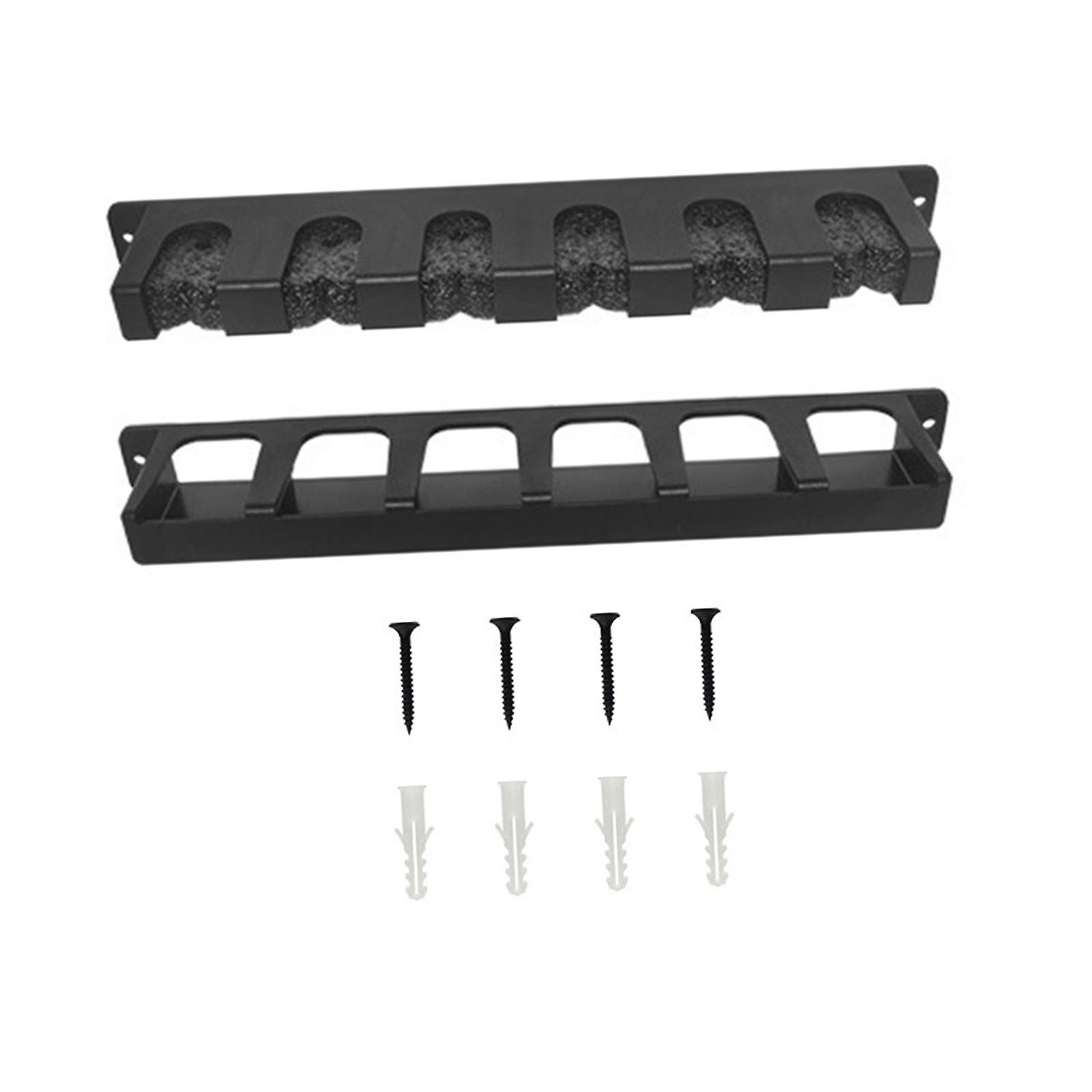 מחזיק חכות דיג 6 חורים מוט דיג מתלה אחסון למוסך קרוואנים חדר משחקים שחור