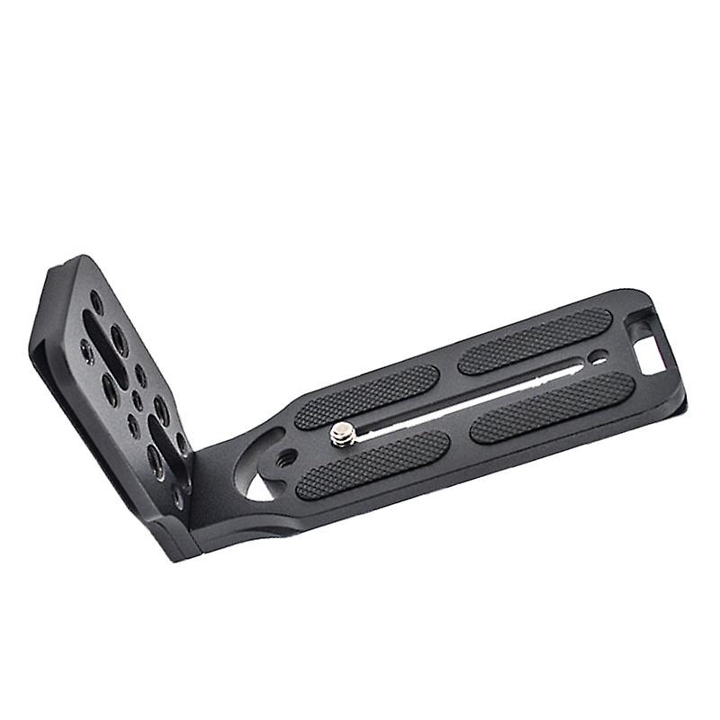 Camera L Quick Release Plate Aluminium 3/8 1/4 Screw Holes 39mm Slot Hollow Vertical Camera L Bracket for DSLR Camera Microsingle Camera 