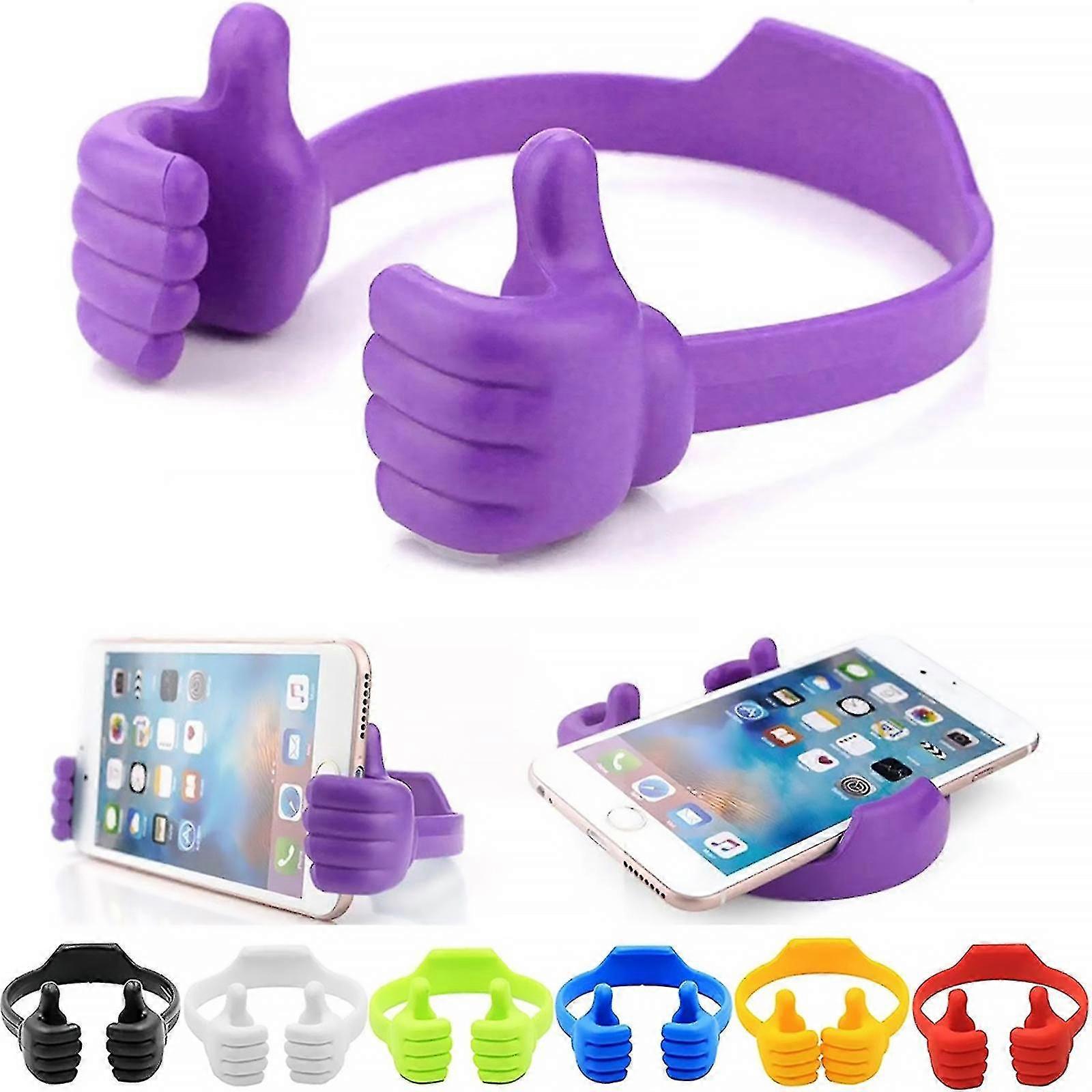 6pcs Thumbs Up Mobile Mobile Phone Holder Lazy Bed Desktop Mount Stand Us