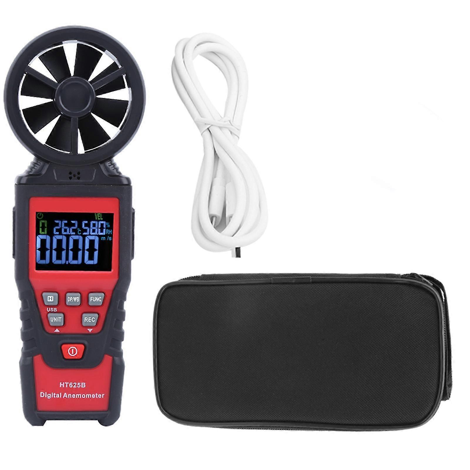 Handheld Digital Anemometer Air Flow Speed Gauge HT625B