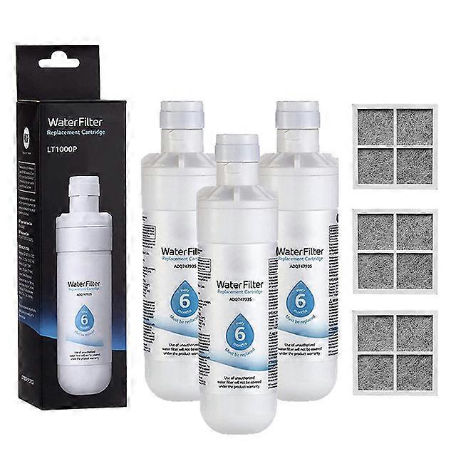 Replacement for LG LT1000P LT1000 LT1000PC, LT120F Refrigerator Water and Air Filter,1/2/3Pack