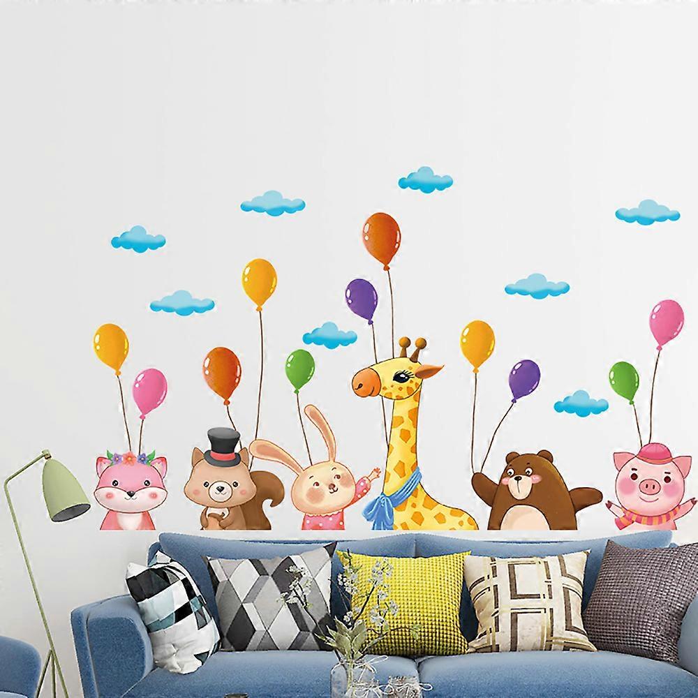 Creative animals balloons clouds wall sticker,wall sticker sticker