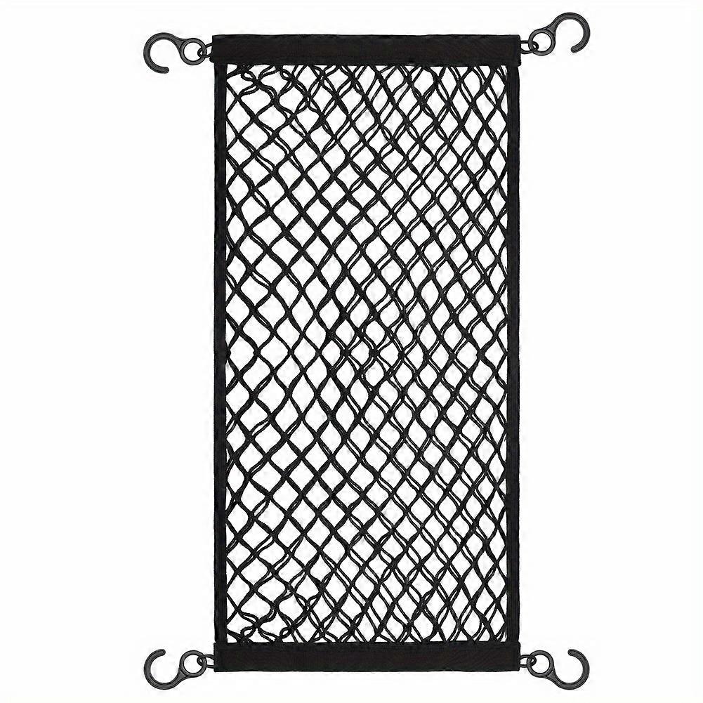 Elastic Foldable Dual Layer Cargo Net for Camping Carts And Garden Wagons - Rectangular Shape, Unfinished Surface, Acrylic Fiber (Polypropylene) Mater