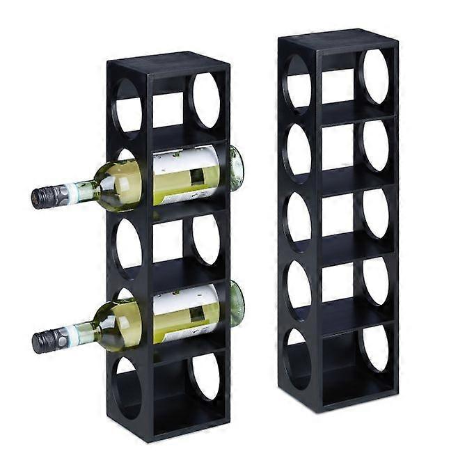 Black wine rack set of 2