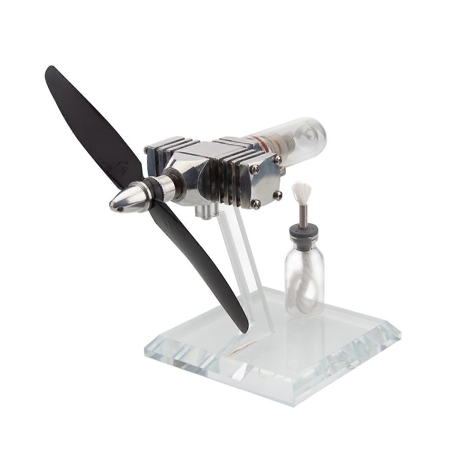 1pcs Enjomor Plane Head Pocket Free-piston Stirling Engine Motor External Combustion Model Toy