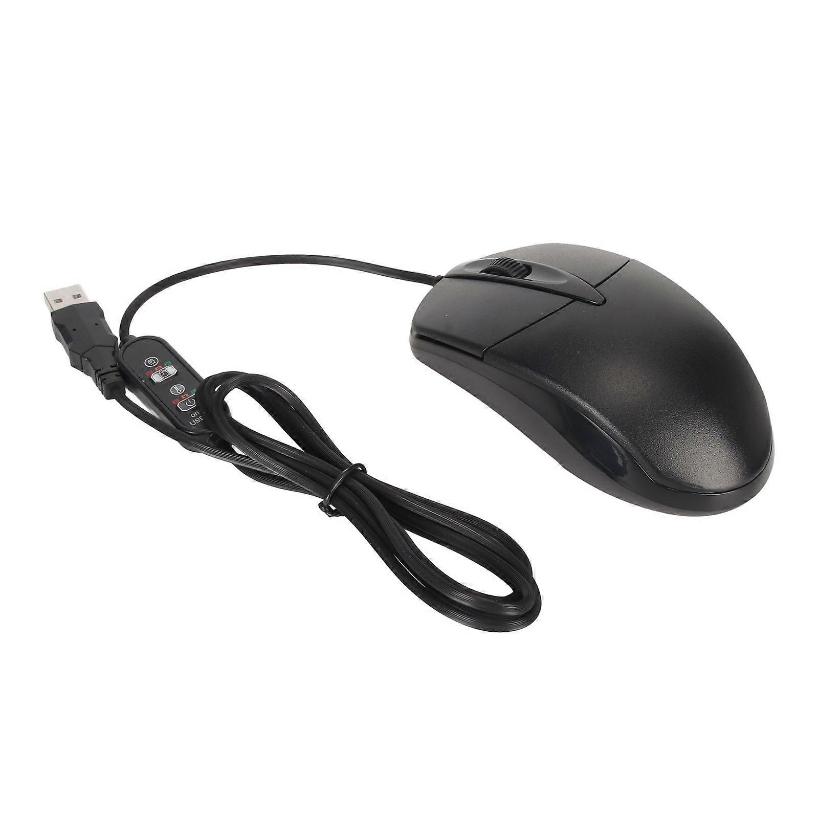 Heated Mouse Temperature Adjustable Timing 1600DPI USB Plug in Heat Buttons for Office Laptops