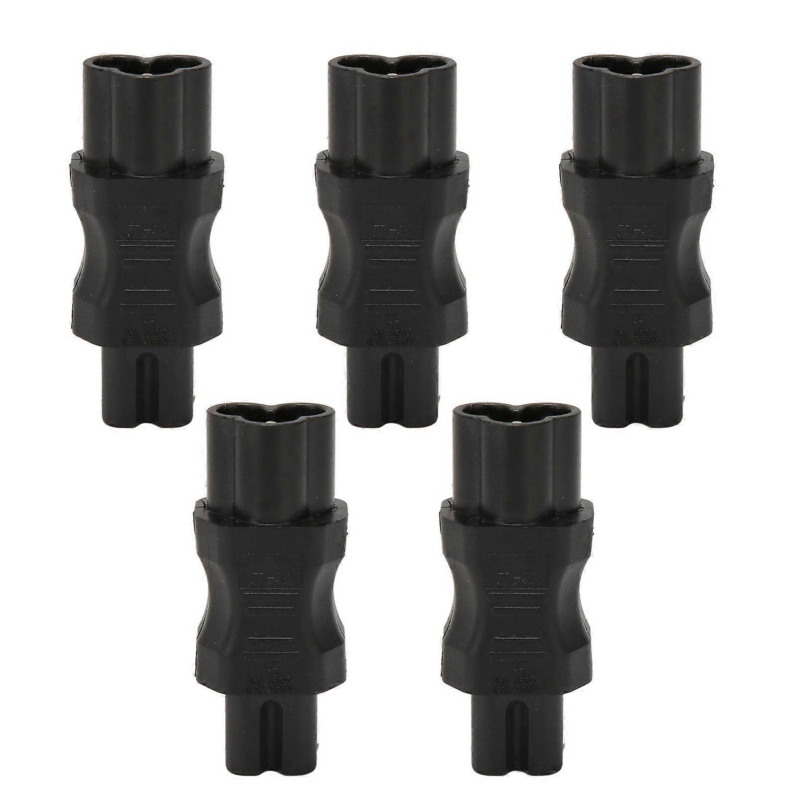 5Pcs IEC320 C6 to C7 Receptacle Connector Power Adapter Supply Main Convertor for PDU Cases UPS Computer Sockets