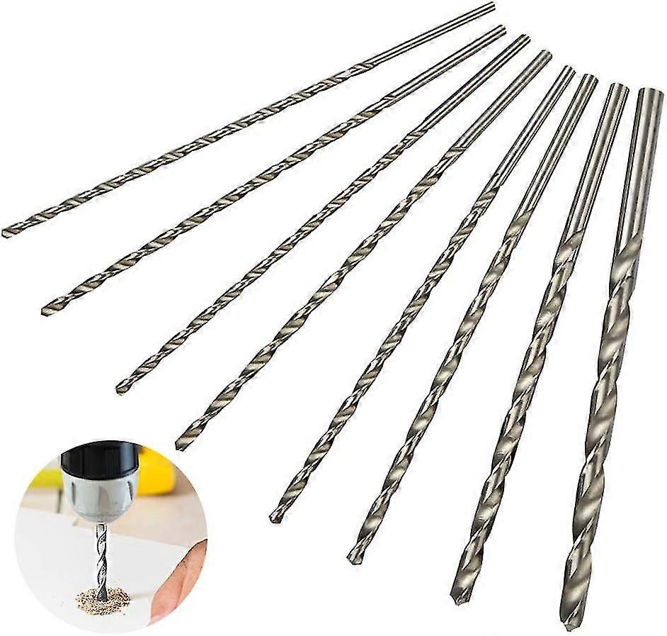 8 قطع مجموعات لقم الحفر الطويلة الإضافية 200 مم بقطر 4 مم ، 4.2 مم ، 4.5 مم ، 5 مم ، 5.2 مم ، 6 مم ، 8 مم ، 10 مم