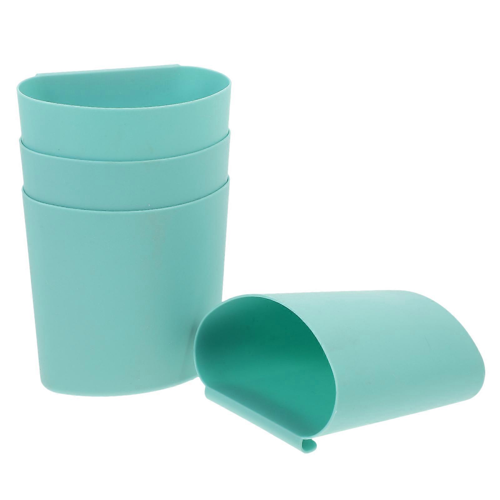4pcs Rolling Cart Accessories Hanging Cup Holder Space Saving Plastic Bucket Cart Hanging Cup
