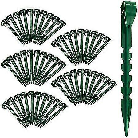 Plastic Garden Spikes for Fixing Tent, Garden Nets, Tarps, Landscape Fabric Lawn Edges (50 Pieces)