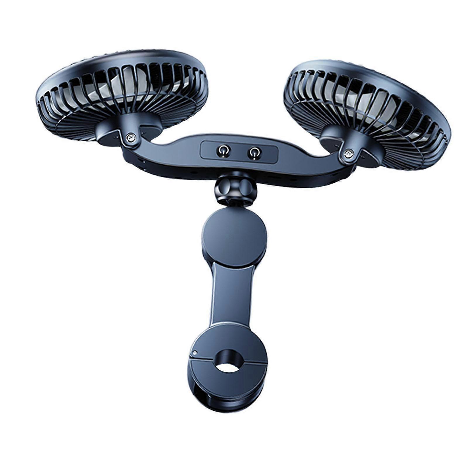 Generic Car Fan for Backseat USB Fan Vehicle RV Sedan Auto Seat Headrest Fan