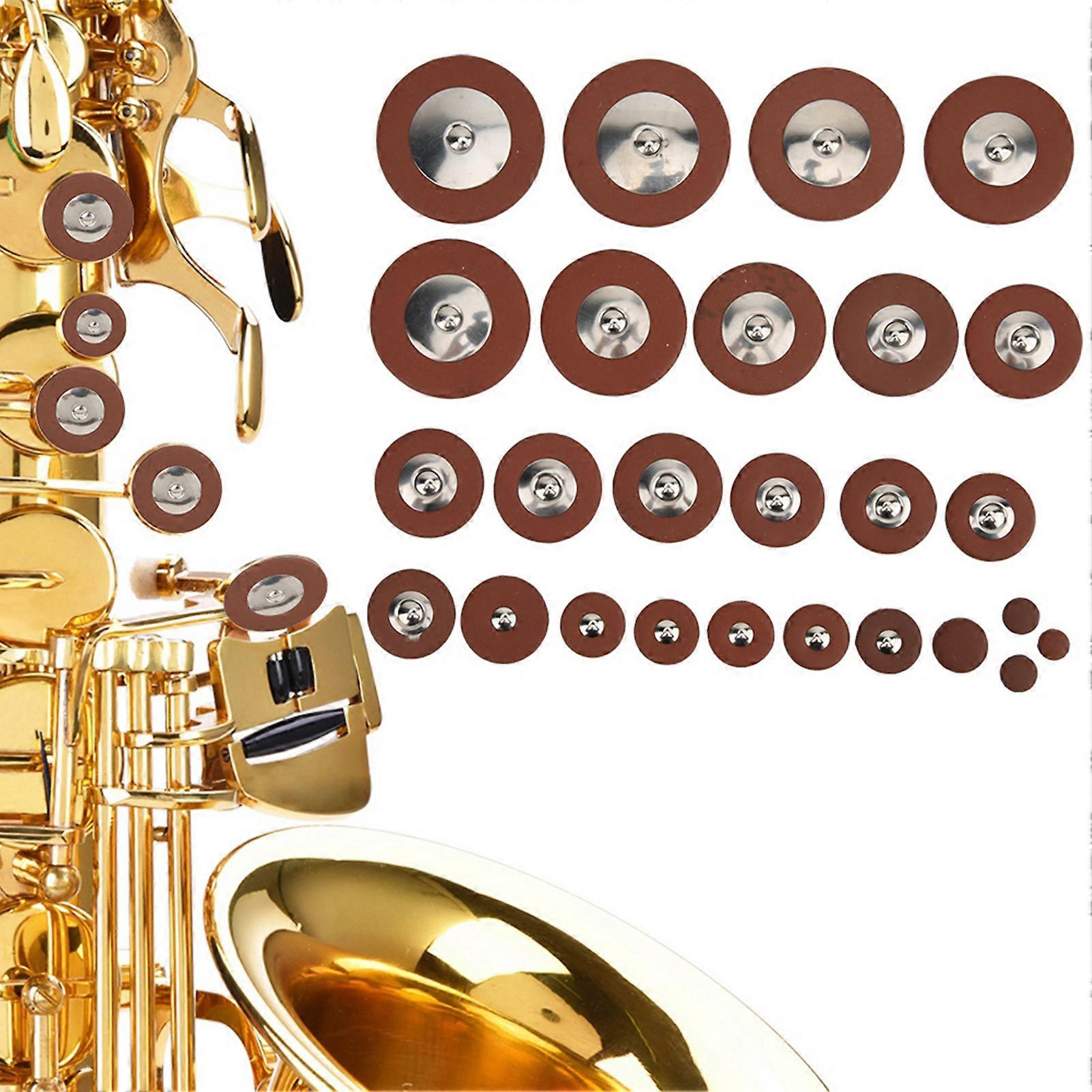 26pcs Multi Size Sax Leather Pads Replacement Set for Alto Saxophone