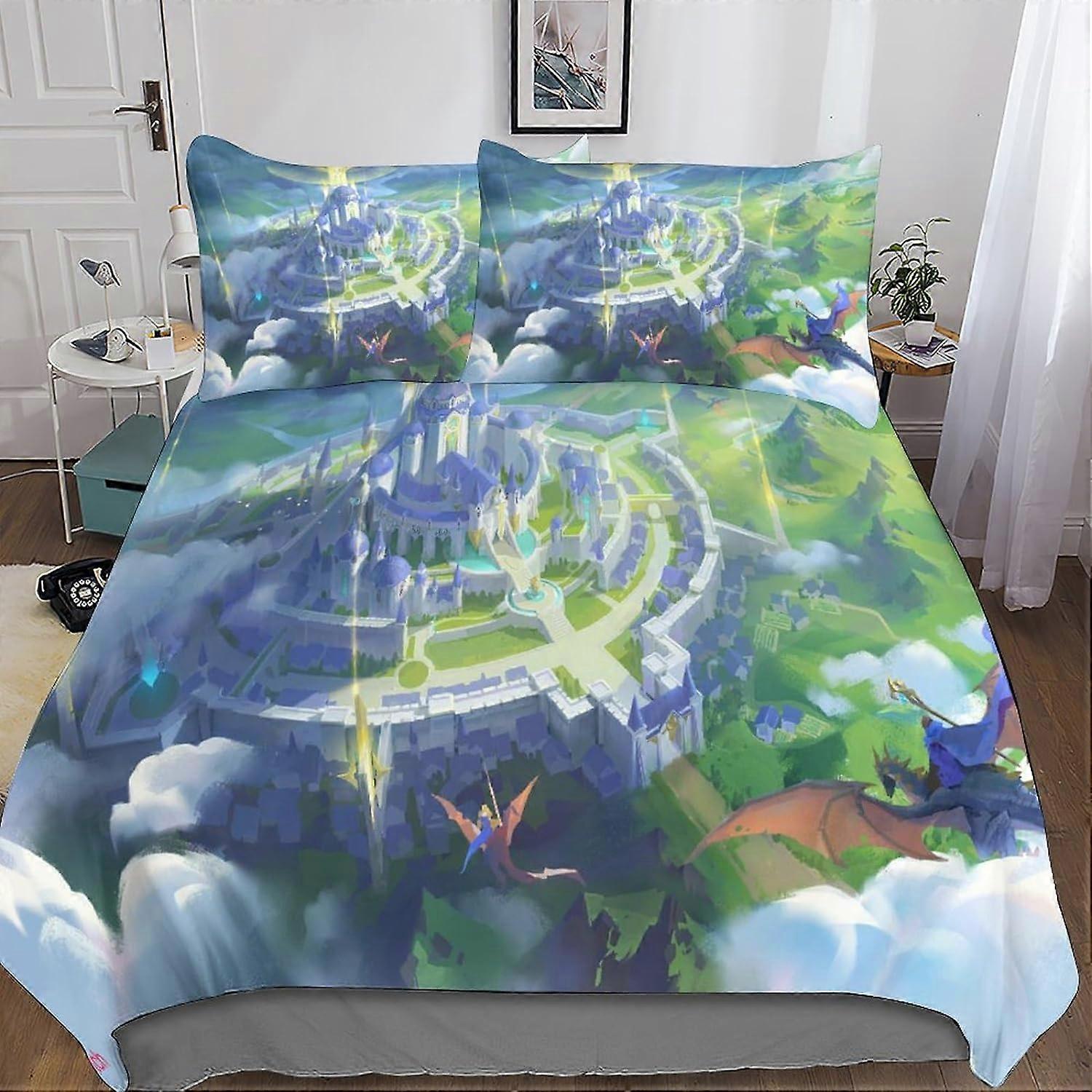 Microfiber The Fisher King Bedding Set D with Duvet Cover + Pillowcase The World of the Future Bedding Set Pieces with Zipper for Adults E 135*200 CM