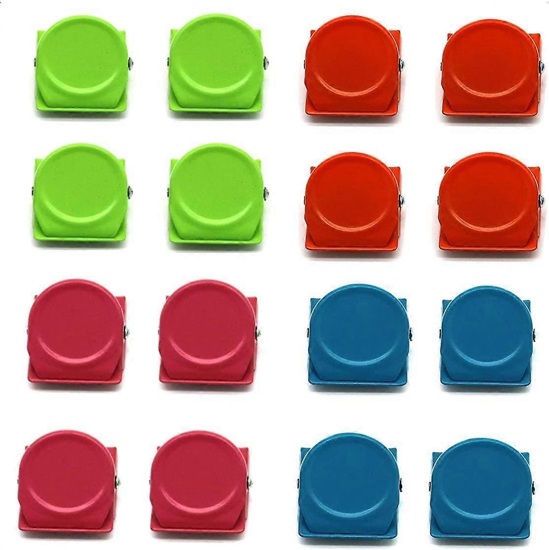 16 件金属磁性夹，带冰箱夹的磁铁照片磁性夹