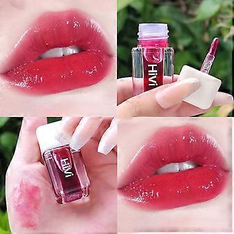 Söt Jelly Läppglans Set, Fuktgivande Läppstift Spegelserie, Högglans Läppglödolja Lip Tint, Plumping Water Lip Glaze för Tjejer Tonåringar & Kvinnor