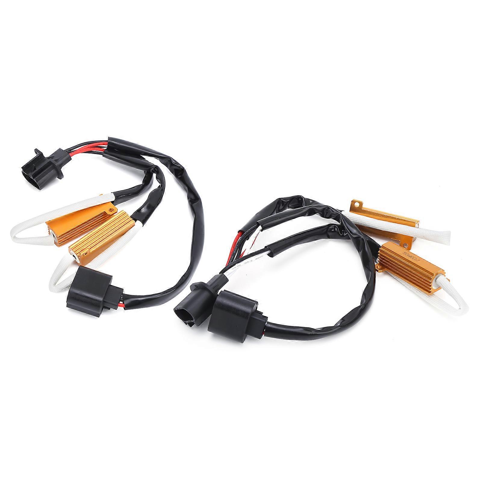 2PCS Load Resistor Adapter 50W 6 H13 9008 LED Metal for Turn Signals / Fog Light