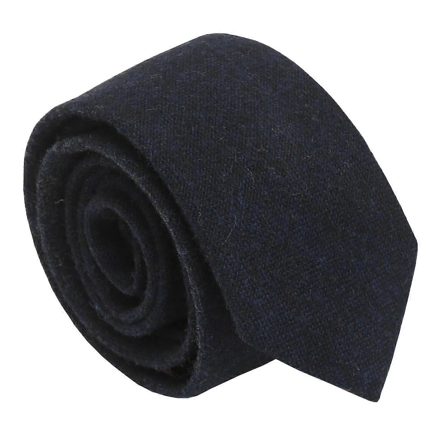 Navy Blue Tweed Donegal Slim Tie