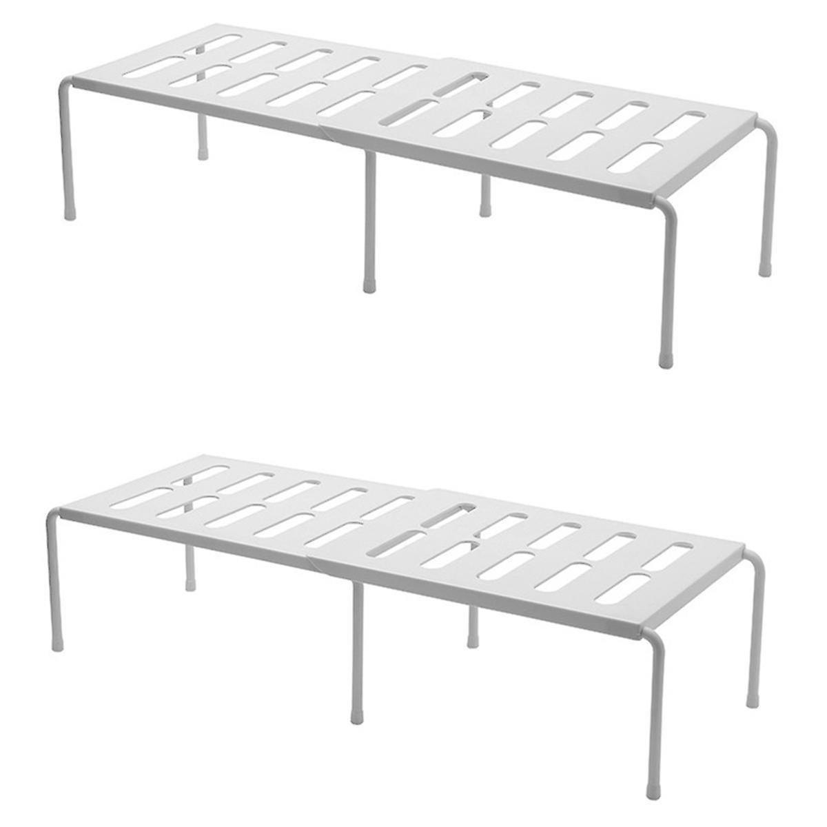 Telescopic & Stackable Shelf Frame Space-Saving Shelf in Kitchen Household Living Room Dormitory Storage Rack