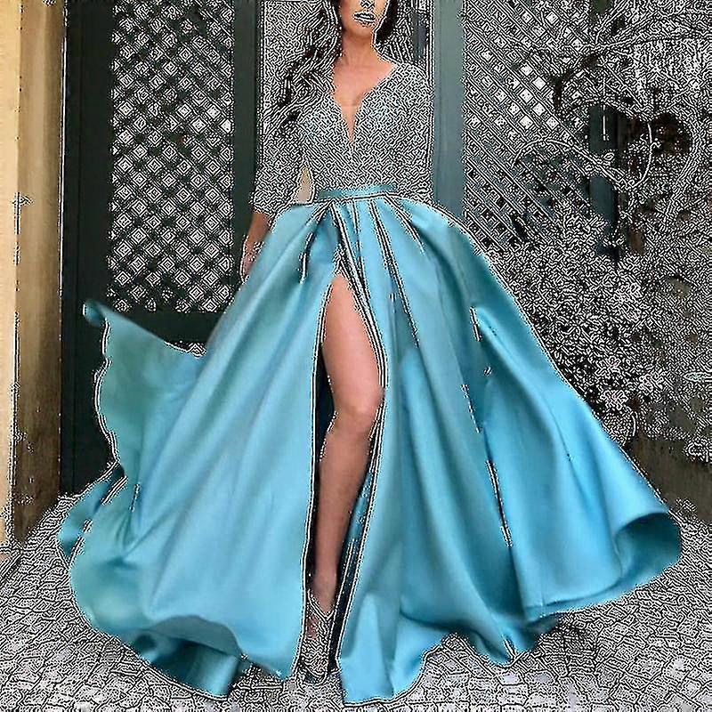 Dentelle Grande Balançoire Robe Longue Queue Banquet Robe de soirée Femmes Clothing_b Tw