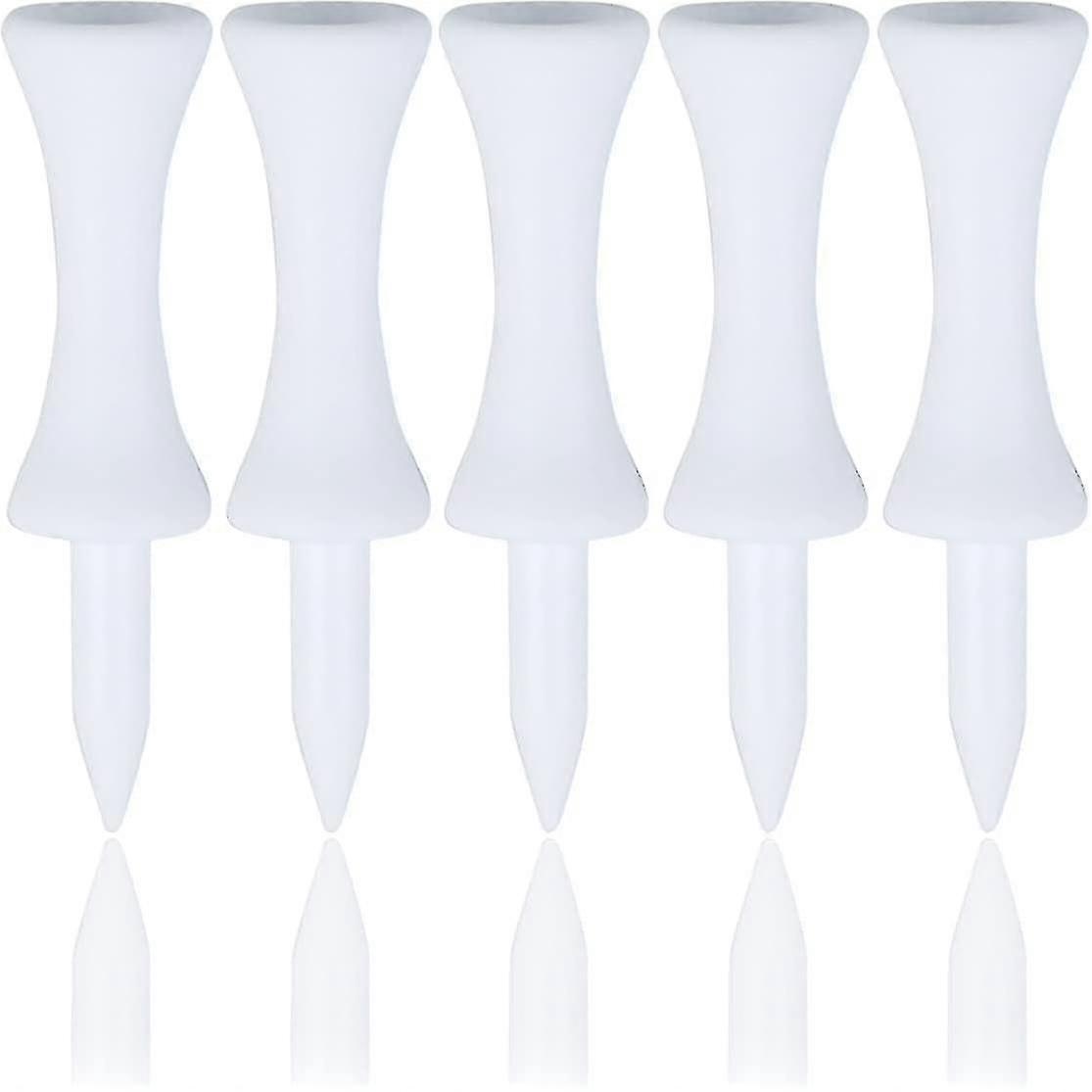 White Plastic Golf Tee - 100 Pack (51mm)