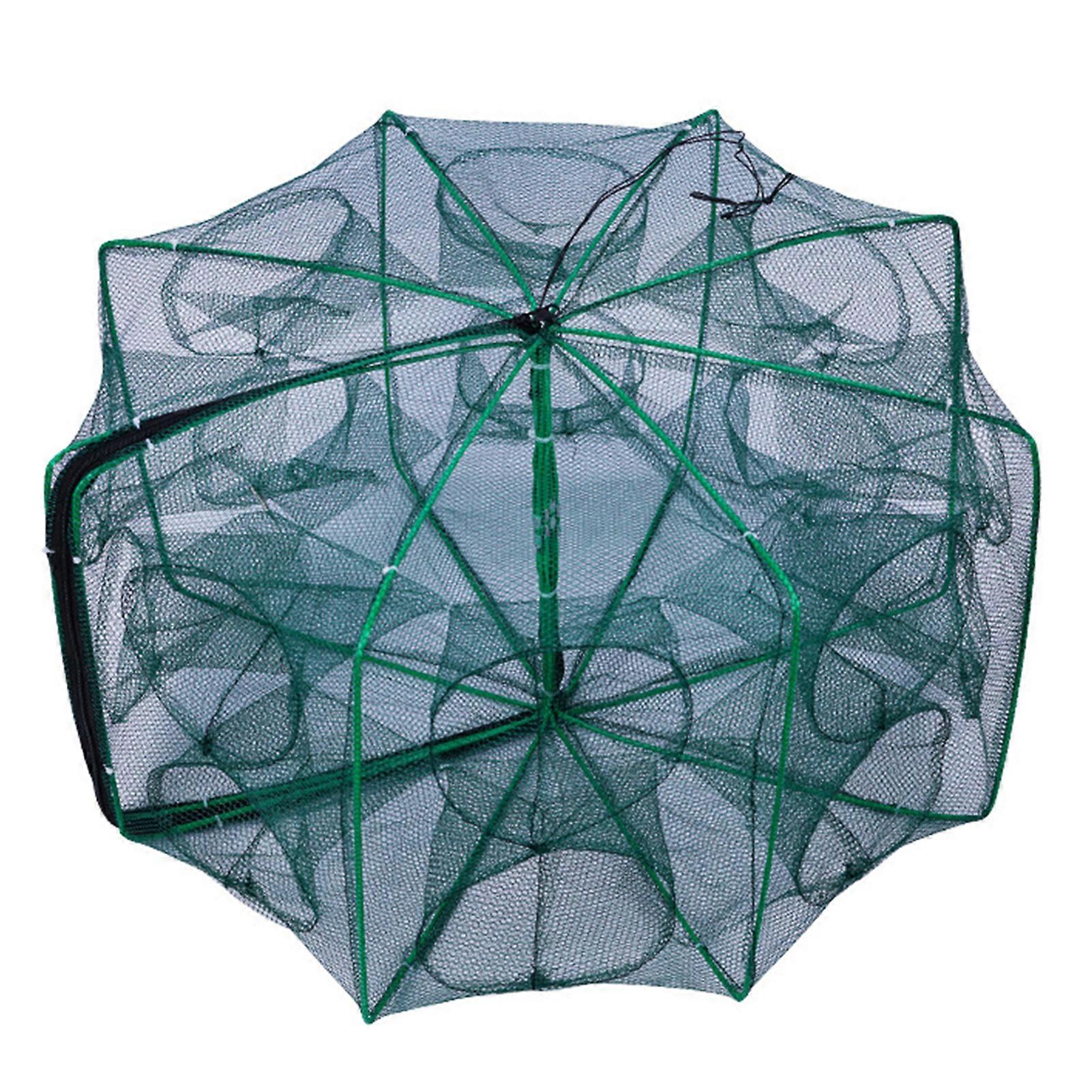 Foldable Fishing Trap Automatic Nylon Fishing Net Shrimp Cage Portable Crab Fish Trap
