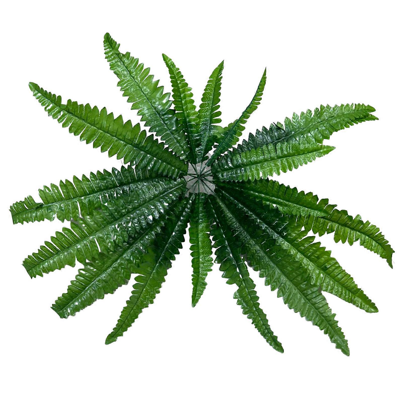 UV Resistant Lifelike Artificial Boston Fern Faux Ferns Fake Ferns Artificial Plants for Porch Window Home Decor