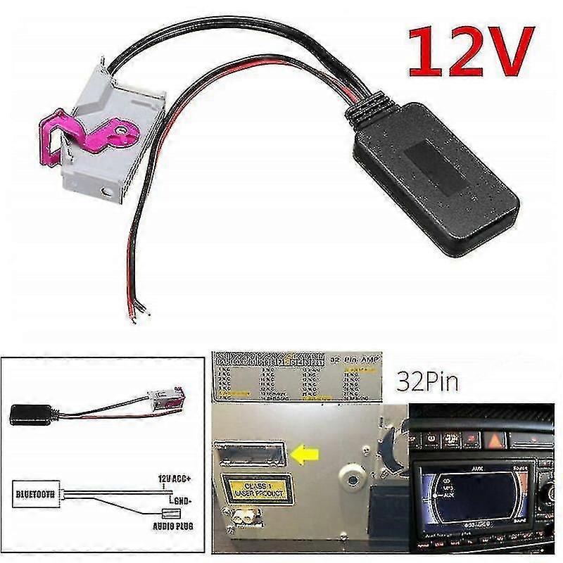 12v 32 دبوس البلاستيك بلوتوث محول أوكس كابل ل A3 A4 A6 A8 Tt R8 Rns-e