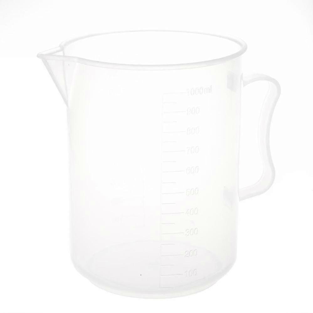 1000ml Kapazität Klarer Kunststoff Graduiertes Labormessgerät Becherglas