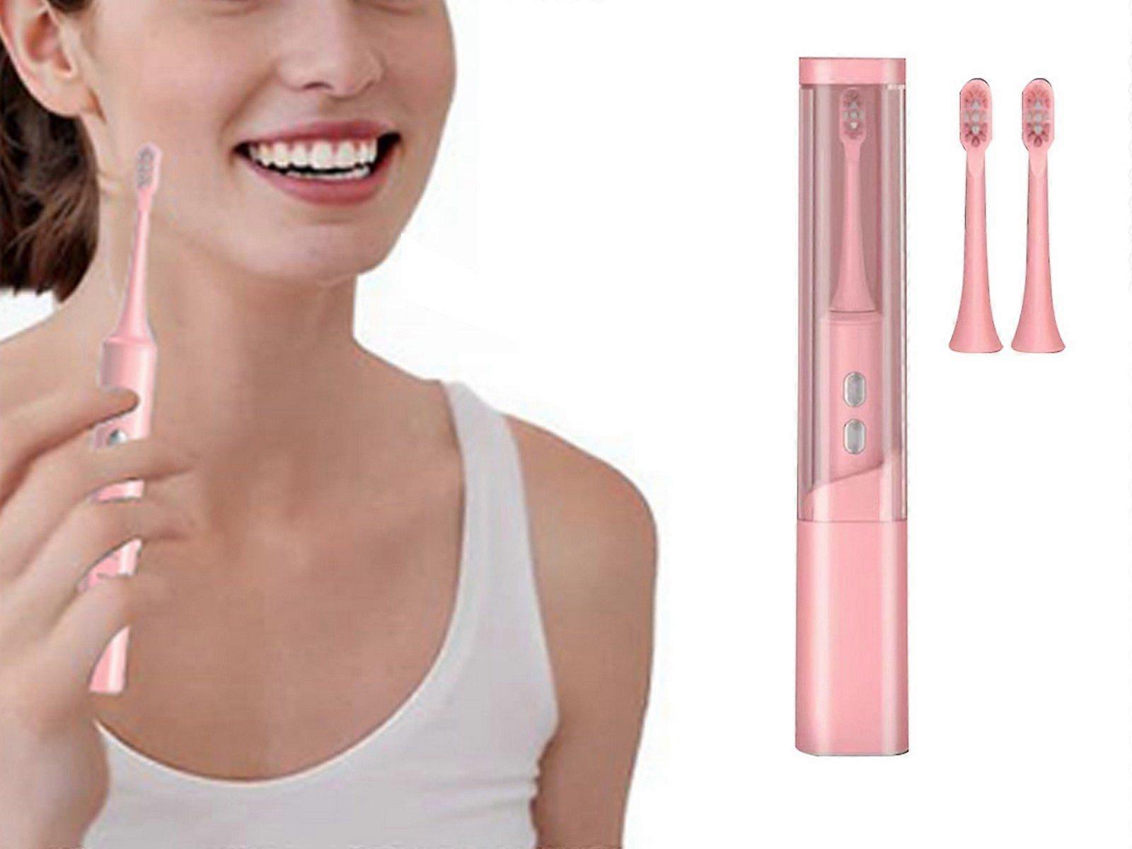 Travel Electronic Toothbrush with Ultraviolet Disinfection Function Case - Pink