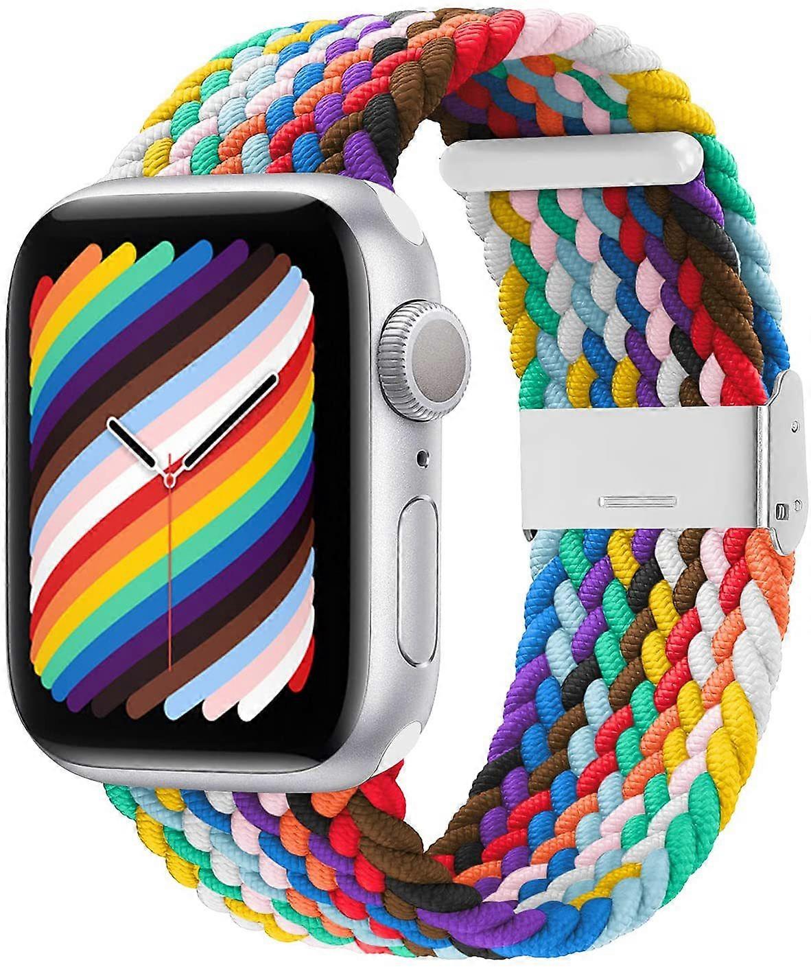 Braided Band With Buckle Compatible With Apple Watch Adjustable Solo Loop