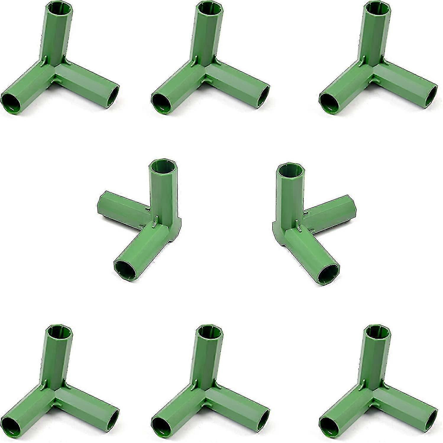 Greenhouse Frame Connector,10pcs Garden Frame Accessories 16mm Stable Support(3 Way Right Angle)
