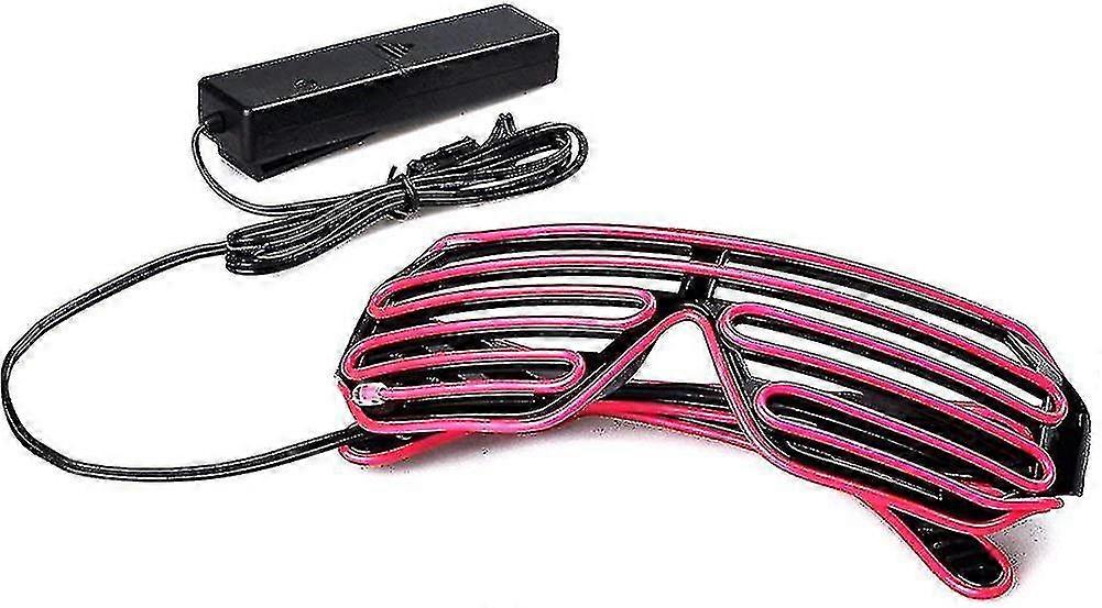 Light Up Flashing Shutter Occhiali al neon El Wire Led Occhiali da sole Active Costume Glow Dj Costu