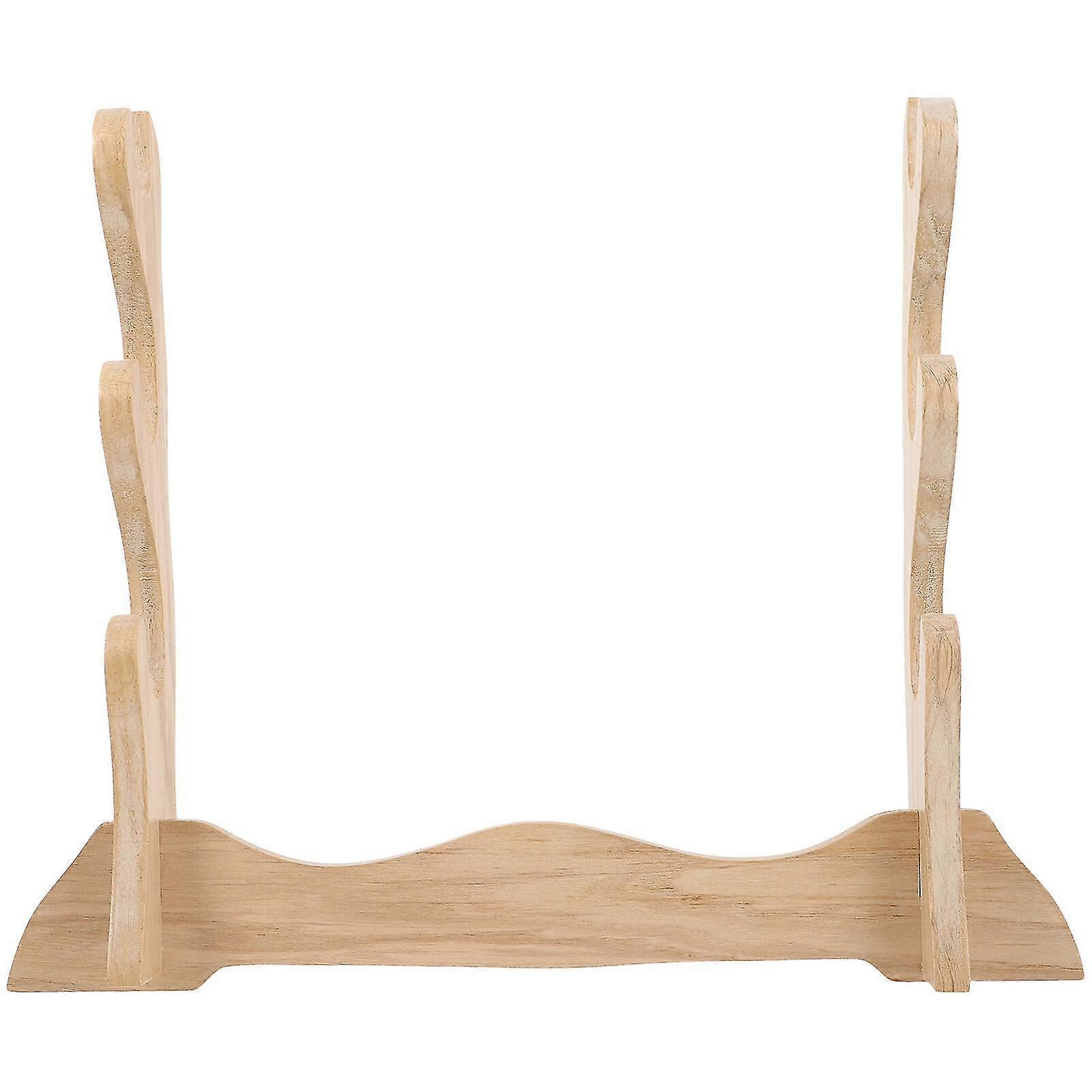 Swords Rack 3-layer Wooden Swords Stand Swords Display Stand Home Swords Holder