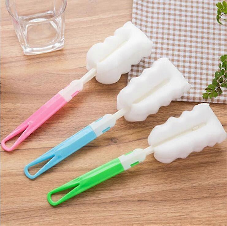 3pcs 9" Replaceable Cleaning Bottle Sponge Brush with Long Handle Cleaner Soft