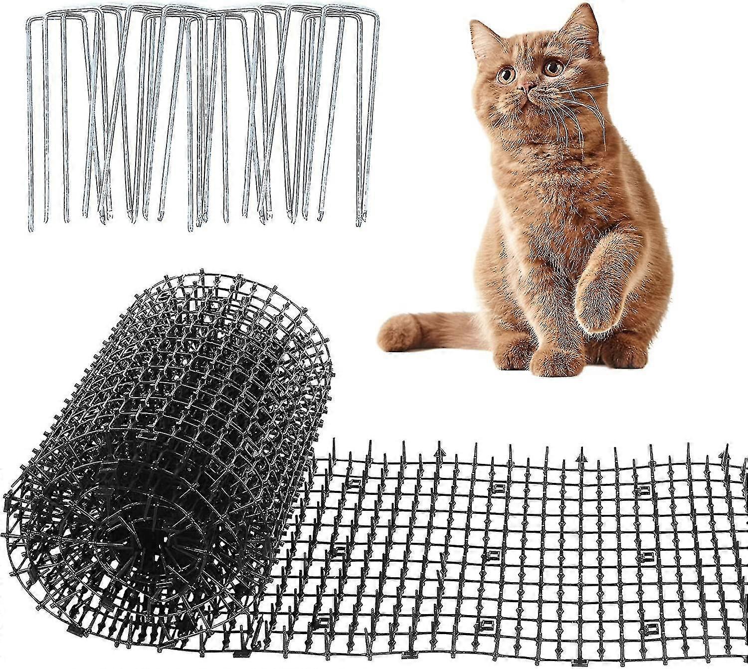 2M Cat Repel Pad Floral Cat Repellent Net Plastic Pet Anti-cat Thorn Pad To Repel Animals Cat Feces Pad With Spike