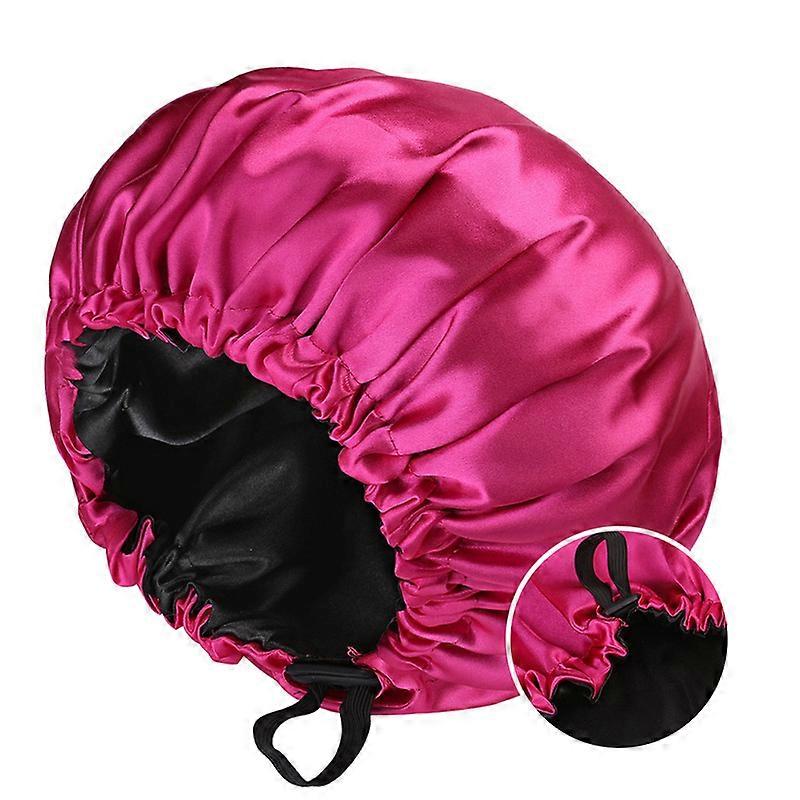 Large Satin Double-layer Adjustable Sleeping Cap