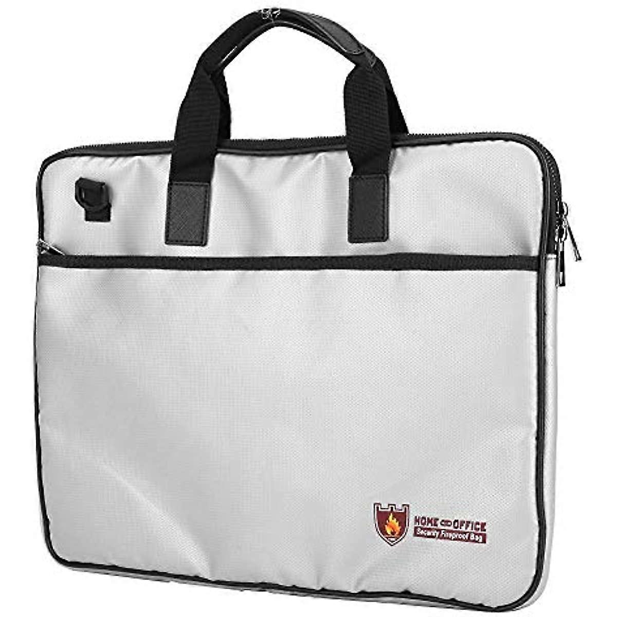 Portable Fireproof Waterproof Document Computer Bag Safe Secure Protection Storage Single Shoulder Bag
