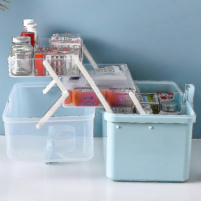 Large Capacity First Aid Container Plastic Organizer Medicine Storage Box 3 Layers Family Emergency Multifunctional Pill#39;s Box