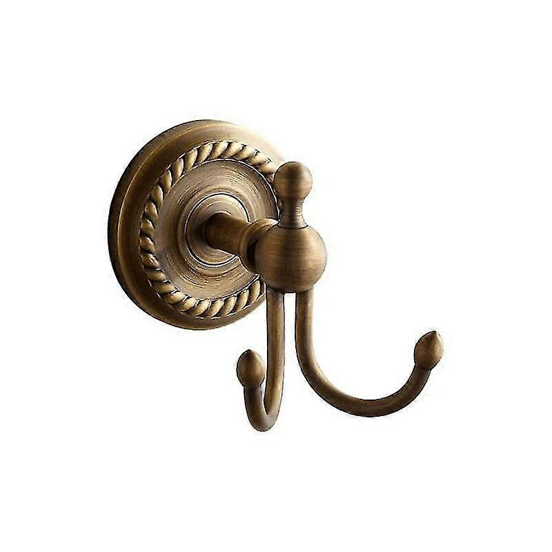 Double Hook Coat Rack Retro Wall Yellow Brass Copper Antique Bronze Bath