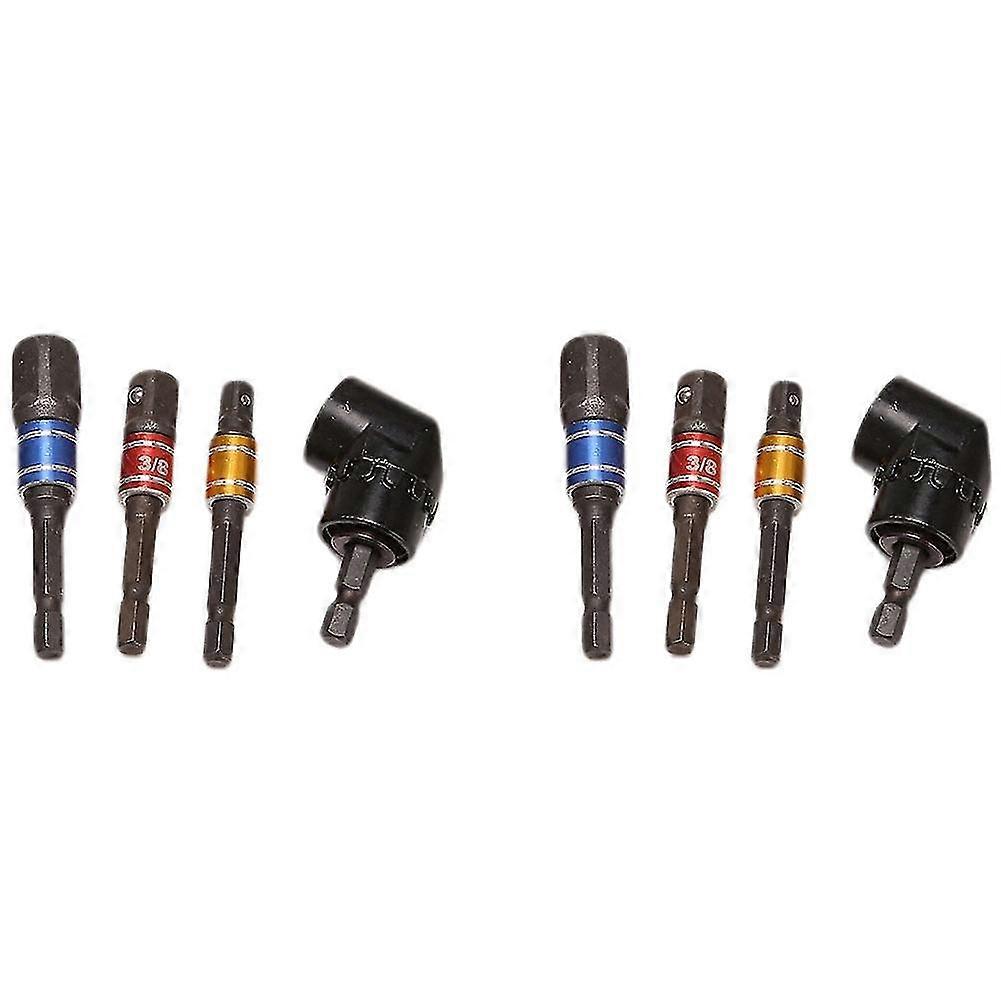 Impact Grade Driver Sockets Adapter Extension Set Drill Bit Right Angle Drill, 6pcs Socket Adapter