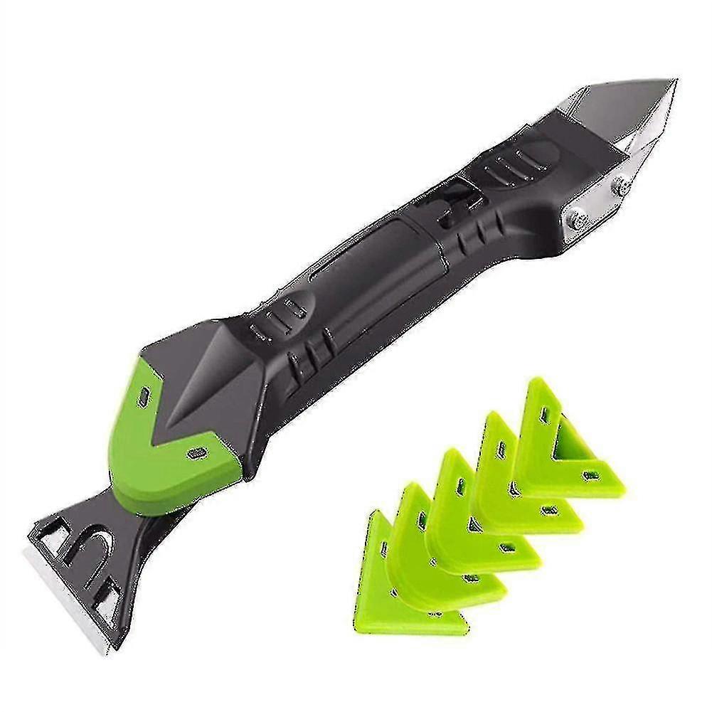 5 In 1 Silicone Remover Caulk Finisher Sealant Smooth Scraper Grout Kit Tools(1pcs,green) Th