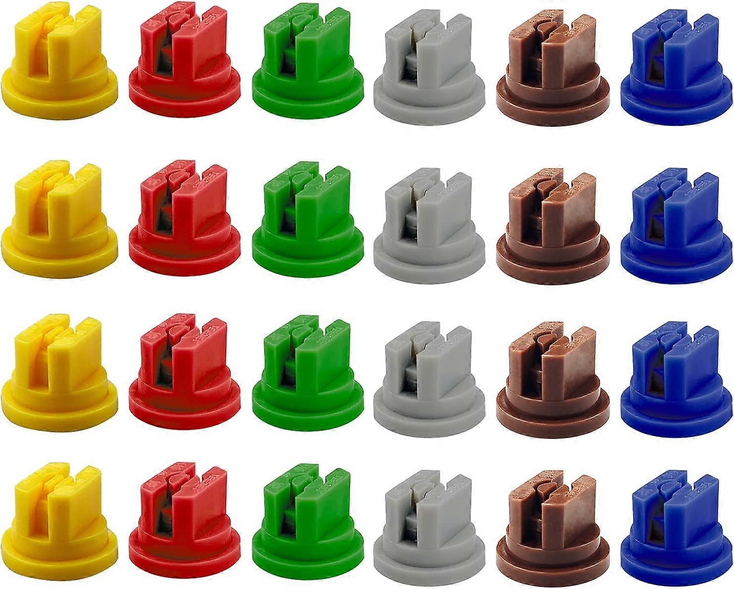 24 Pack Spray Nozzles 110 Degree Fan Misting Nozzles Plastic Nozzles Spray Nozzle Tips Combo Set for Agriculture, Forestry
